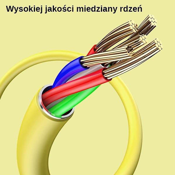 Actual product image Usams Cable U52 USB-C 2A Fast Charge 1m żółty/yellow SJ436USB03 (US-SJ436) (1 m, USB 3.2 Gen 1)