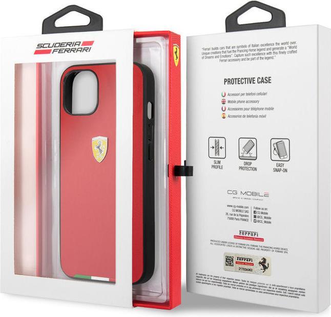 Produktbild Ferrari Hülle iPhone 13 - Hardcase Schutzhülle Italian Flag Line rot No.166 (Apple iPhone 13)