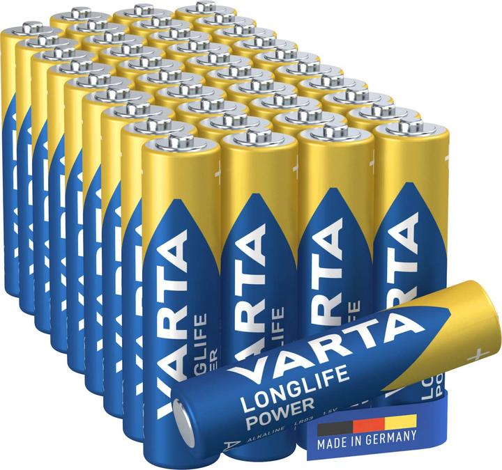 Produktbild Varta Micro (AAA)-Batterie Alkali Longlife Power (40 Stk., AAA, 1260 mAh)