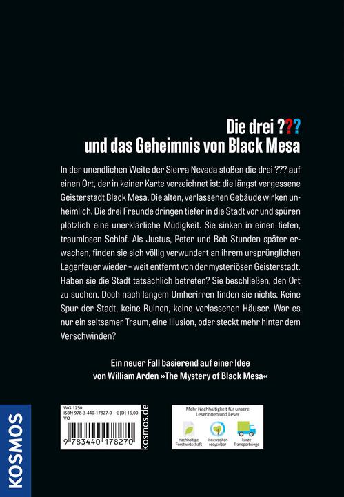 Image du produit Kosmos Die drei??? und das Geheimnis von Black Mesa (C. R. Rodenwald, Allemand)