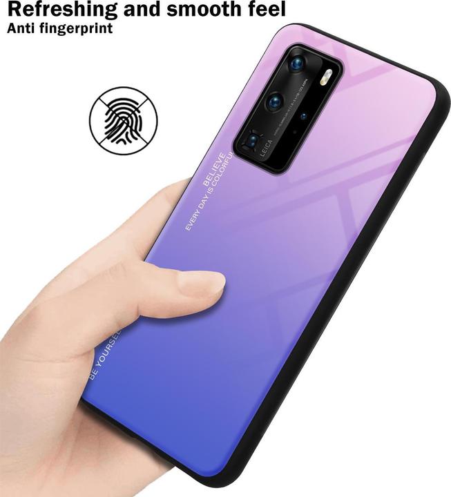Actual product image Cadorabo TPU 2 colors glass cover (Huawei P40 Pro+)