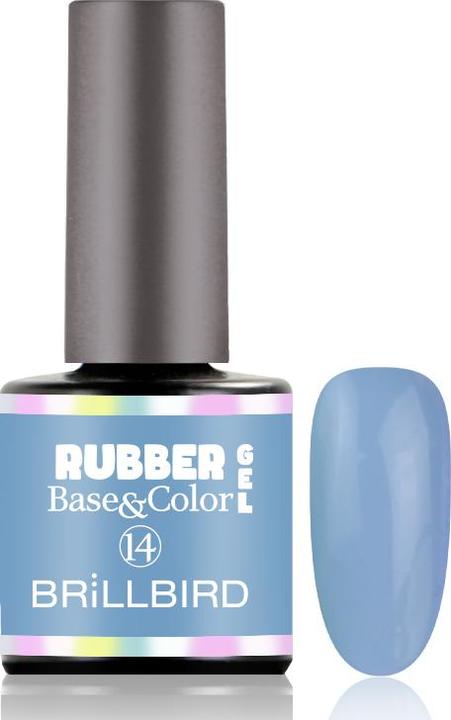 Produktbild BrillBird Rubber Gel Base&Coral #14 8ml (Coral #14, UV-Gel Lack)
