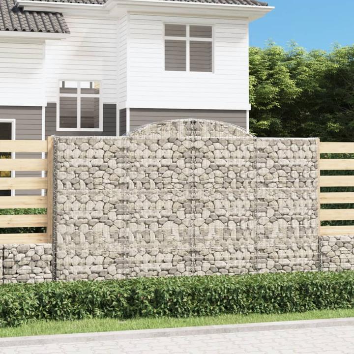 Produktbild VidaXL Gabionen mit Hochbogen 4 Stk. 300x30x180/200cm Verzinktes Eisen