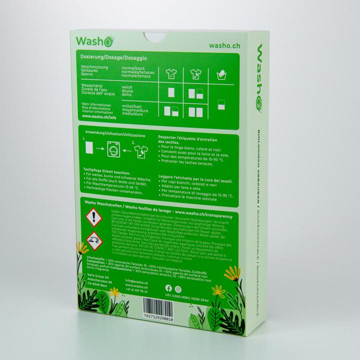 Actual product image Washo Washing strips (60 Washing cycles, Sheets)