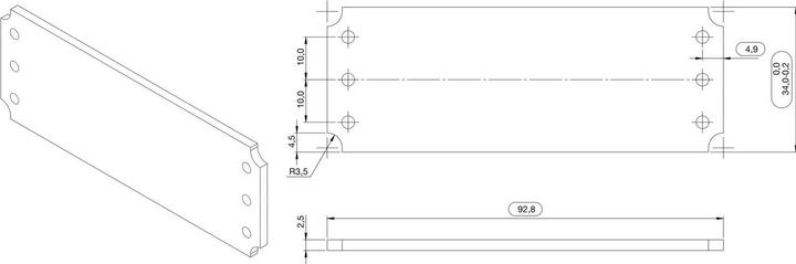 Produktbild Furnipart Möbelknopf Möbelknauf Drum LA 32, Breite 40mm, Leder/ZN schwarz/Edelstahl Effekt