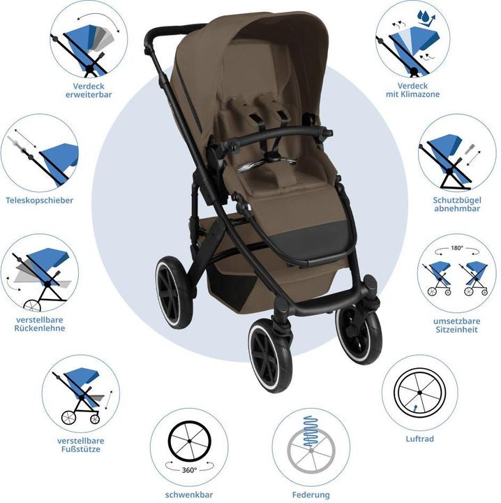 Produktbild ABC Design Kombi-Kinderwagen Salsa 5 Air - inkl. Babywanne