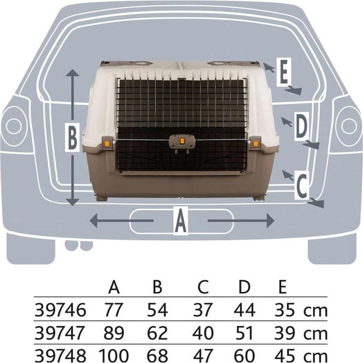 Produktbild Trixie Transportbox Skudo Car 80, S-M (Hund, Reflektoren)