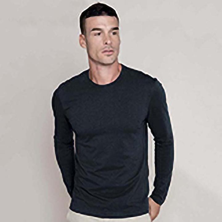Produktbild Kariban Slim Fit TShirt mit Rundhalsausschnitt Langarm (M)