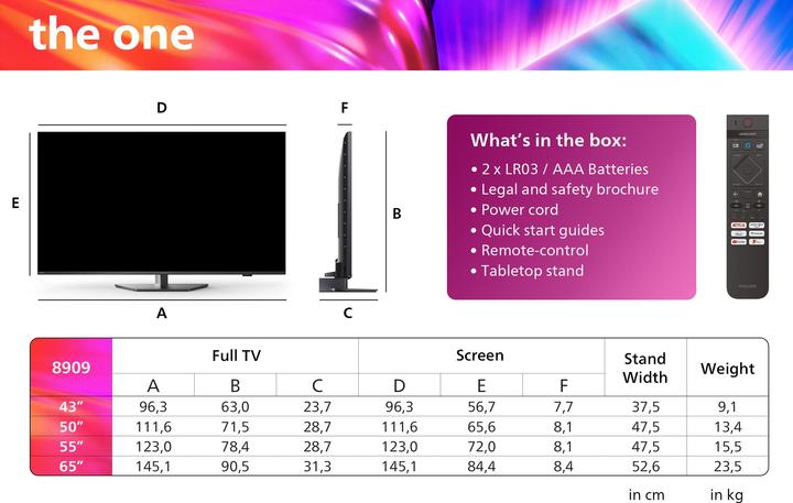 Produktbild Philips 75PUS8909/12 (75", PUS8909, LED, 4K, 2024)