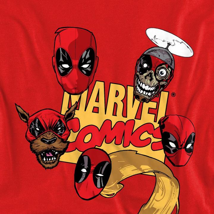 Actual product image Deadpool Unisex Adult Character Heads Sweatshirt (L)