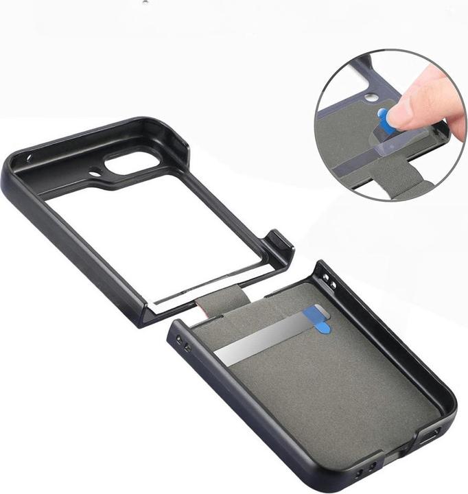 Image du produit Cover-Discount Galaxy Z Flip5 - Étui hybride avec support pour anneau marron (Samsung Galaxy Z Flip5)