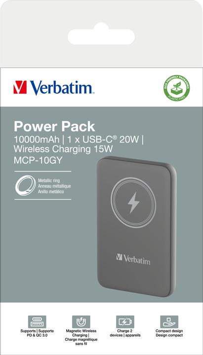 Image du produit Verbatim Charge 'n' Go (10000 mAh, 20 W, 37 Wh)