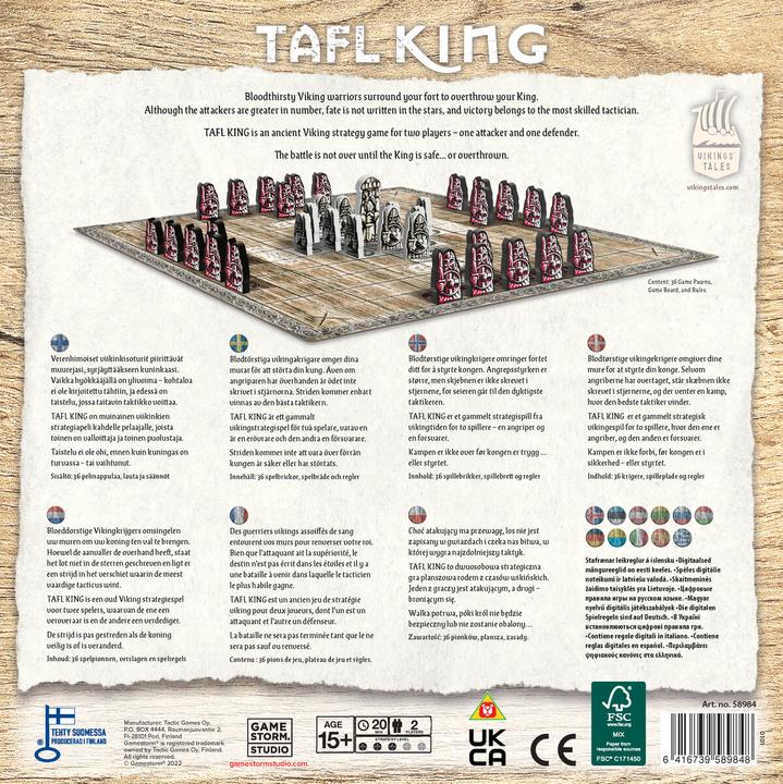 Immagine prodotto Tactic Racconti dei Vichinghi: Tafl King (58984) (Svedese, Francese, Inglese, Russo, Finlandese, Lituano, Tedesco, Spagnolo, Ucraino)
