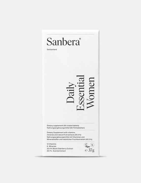 Nutritional values and ingredients Sanbera Daily Essential Women (90 Piece, Pills)