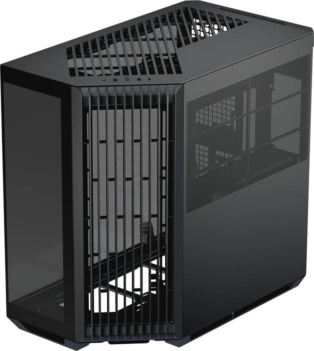 APNX V1 PC case, midi tower, ATX, tempered glass - black (ATX, Mini-ITX, mATX)