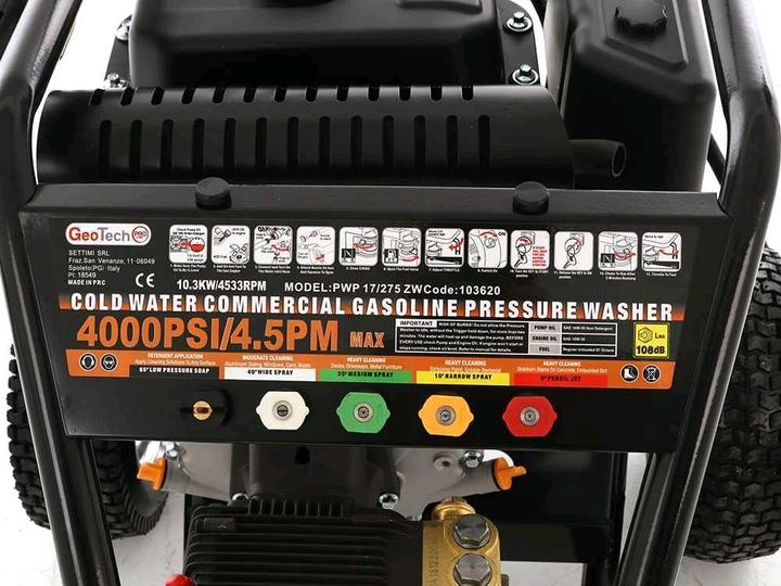 Immagine prodotto GeoTech Idropulitrice a benzina con motore a benzina Loncin 420 ccm (Benzina)