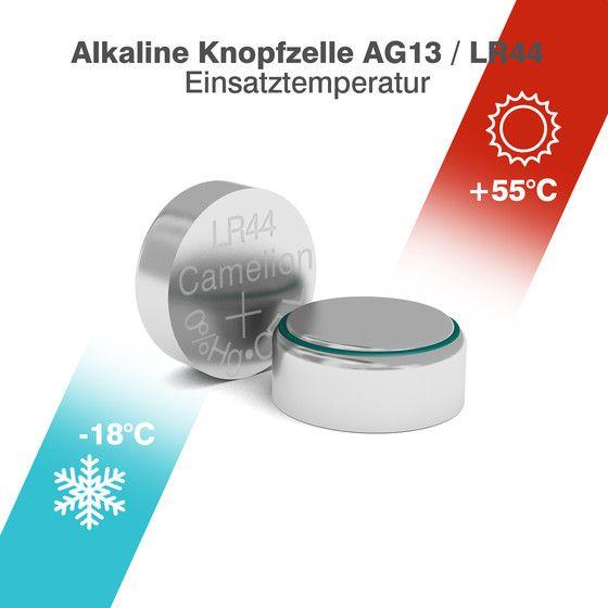 Image du produit Camelion LR1154 Alkaline - 10 piles bouton (10 pcs, LR44, 158 mAh)