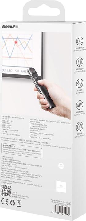 Produktbild Baseus Orange Dot Wireless Presenter (Red Laser)(Charging) Grey