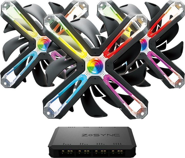 Produktbild Zalman 120mm ZM-SF120A3 ARGB Triple Pack inkl. Controller (120 mm, 3 x)