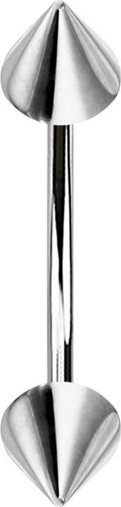Produktbild Star Piercing Micro Banane silber mit zwei Cones (ohne Messing, Chirurgenstahl 316L)