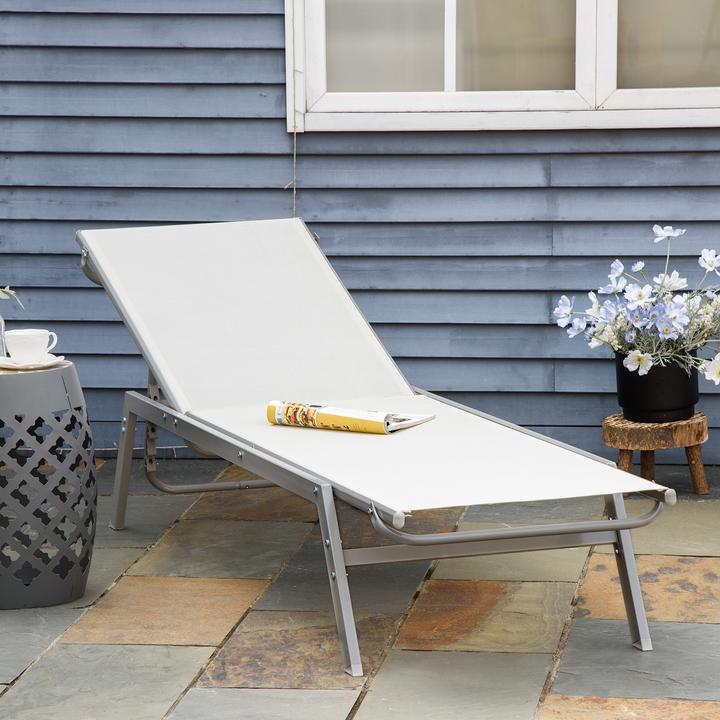 Produktbild Outsunny Gartenliege mit verstellbarer Rückenlehne (170 cm)