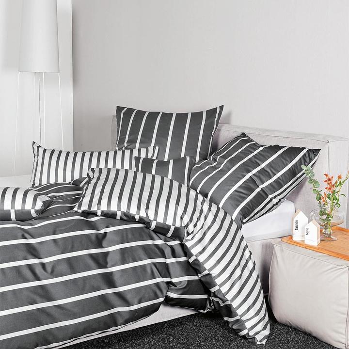 Image du produit Janine Mako-Satin Bettwäsche modern classic (Housse de couette, 140 x 200 cm)