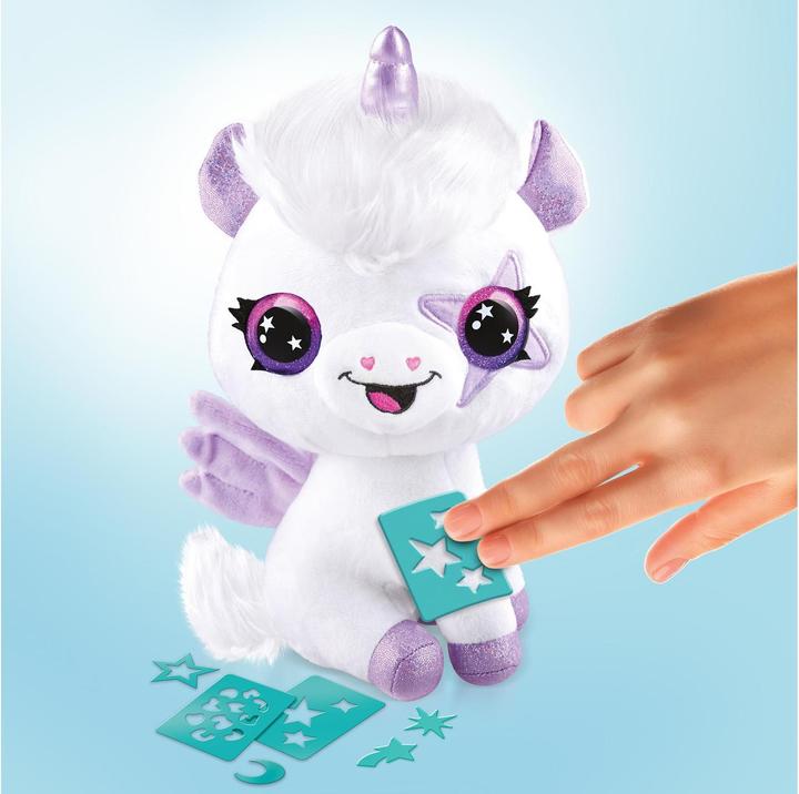 Actual product image Canal Toys Airbrush Plush - Glow in the Dark Unicorn (1274) (26.26 cm)