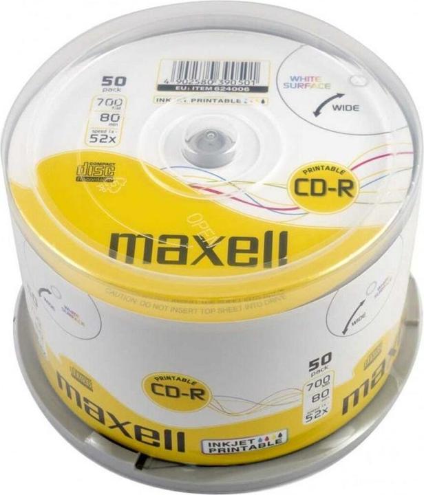 Immagine prodotto Maxell CD-R 700Mb 52x (50 x)