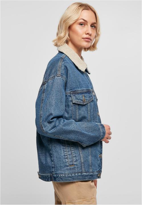 Actual product image Urban Classics Ladies Oversized Sherpa Denim Jacket - 19395 (XXL)