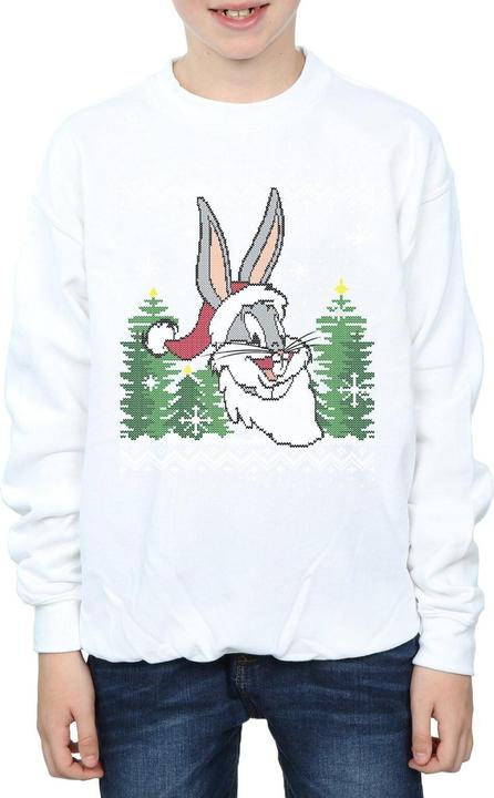 Actual product image Looney Tunes Boys Bugs Bunny Christmas Fair Isle Sweatshirt (116)