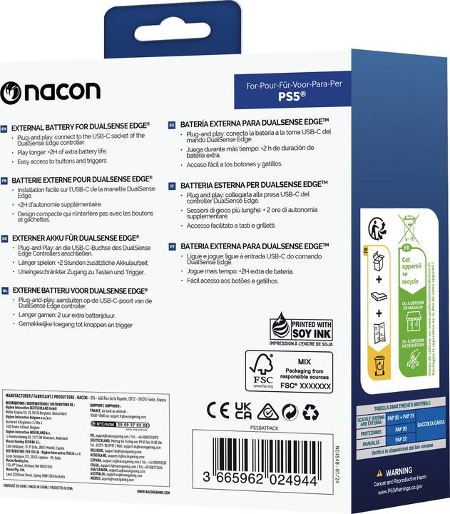 Actual product image Nacon Gaming Akku-Pack (PS5)