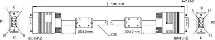 Actual product image AccuCell Computer Monitor Cable Full HD SVGA Monitor Cable (1.80 m, VGA)