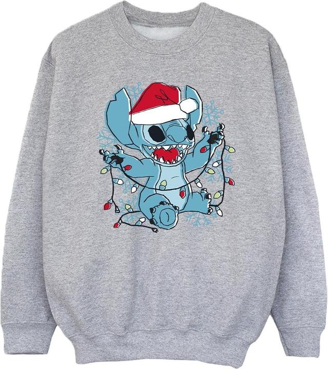 Disney Lilo And Stitch Christmas Lights Sketch Sweatshirt Mädchen