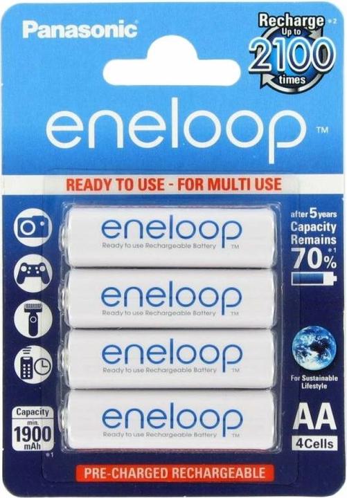 Actual product image Panasonic Eneloop BK-3MCC AA Tray 4 pieces and LCD charger BC 700 (4 pcs., AA, 2000 mAh, Battery + charger)