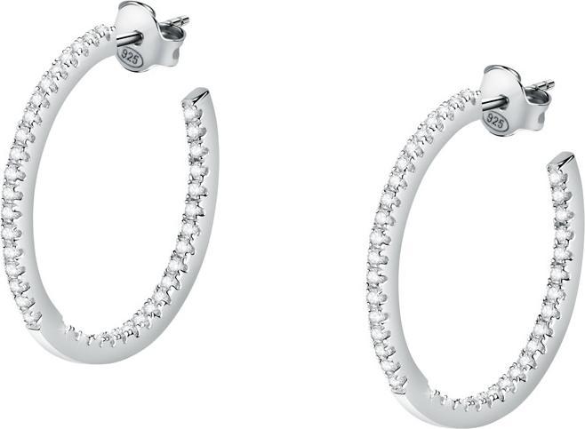 Produktbild Morellato Tesori SAIW147 silver hoop earrings with zircons (Silber 925)