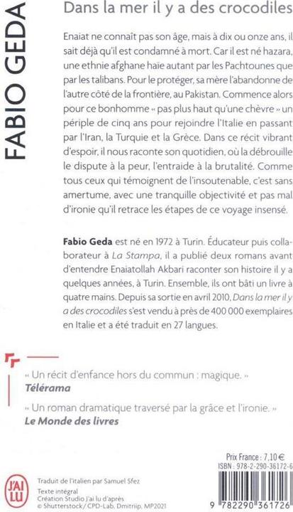 Produktbild Dans la mer il y a des crocodiles (Französisch, Geda Fabio, Akbari Enaiatollah, 2022)