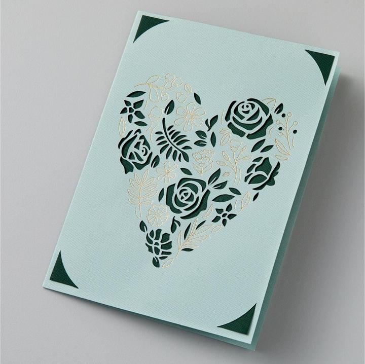 Actual product image Cricut Blank Card Joy 10.8 x 14 cm Transfer, Cream/Khaki, 8 pieces (8 pcs.)