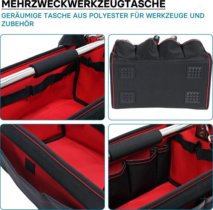 Actual product image Wiltec Tool Bag Size XL with Shoulder Strap and Carrying Handle