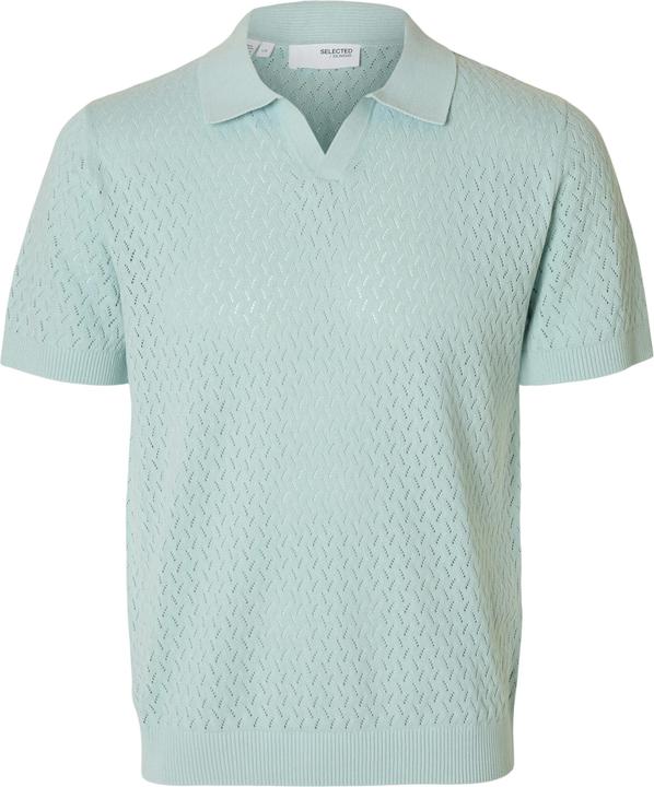 Selected Homme Häkel-Look Polohemd aus Strick