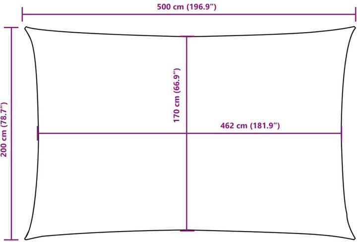Actual product image VidaXL Nezhatok (500 x 200 cm)