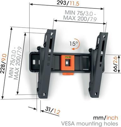 Actual product image Vogels TVM 1215 TILT SMALL (Wall, 43", 15 kg)
