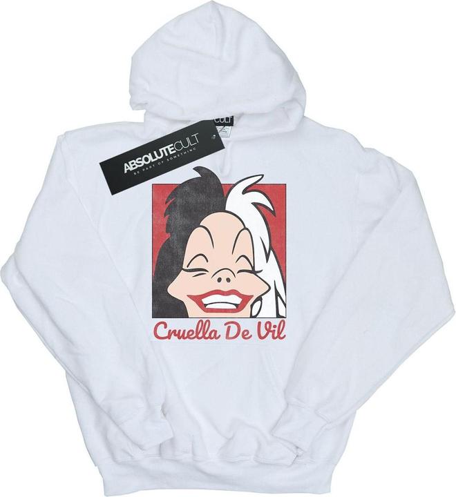 Immagine prodotto Disney Cruella De Vil Cropped Head Felpa con Cappuccio Ragazze (116)