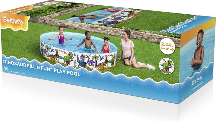 Actual product image Bestway Dinosaur Fill 'N Fun Kids Play Pool 2.44 m x 46 cm