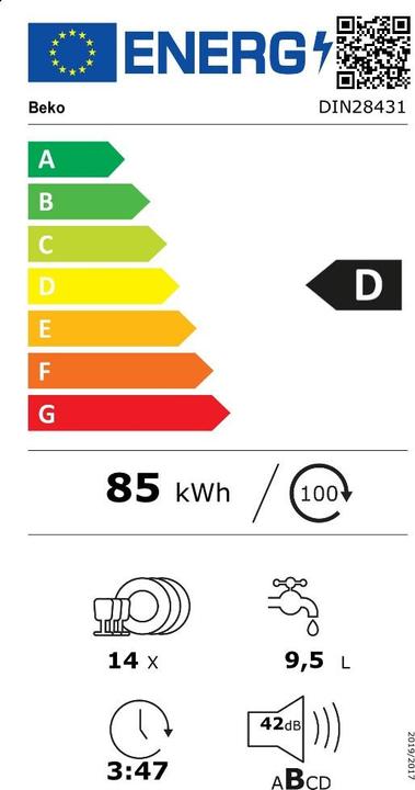 Energie-Label Beko DIN 28431