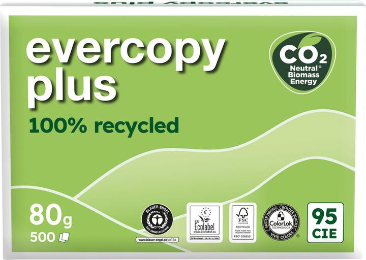 Produktbild Clairefontaine Evercopy Plus Recycling (80 g/m², 500 x, A4)