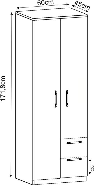 Actual product image Homitis Merlin Wardrobe