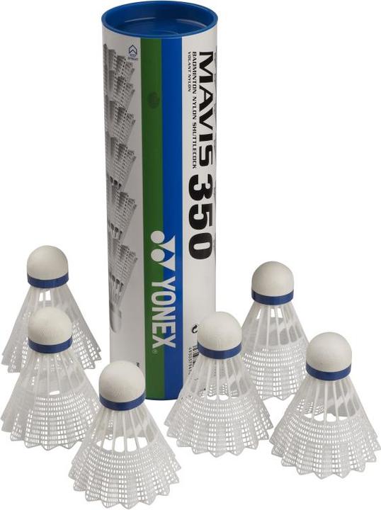 Yonex Mavis-350 Nylon weiss Speed grün (1 Dose à 6 Shuttles)