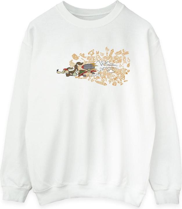 Actual product image Looney Tunes Mens ACME Doodles Wile E Coyote Sweatshirt (XL)