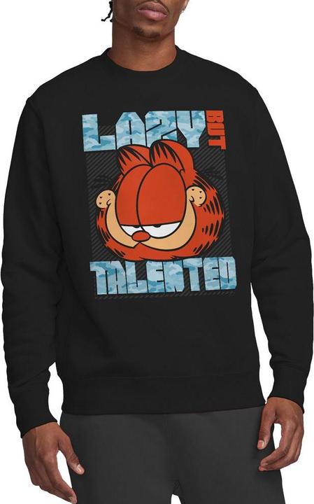 Actual product image Garfield Unisex Adult Lazy But Talented Sweatshirt (XL)