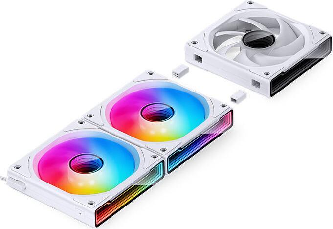 Actual product image Jonsbo ZK-120W 3in1 fan- A-RGB, white (120 mm, 3 x)